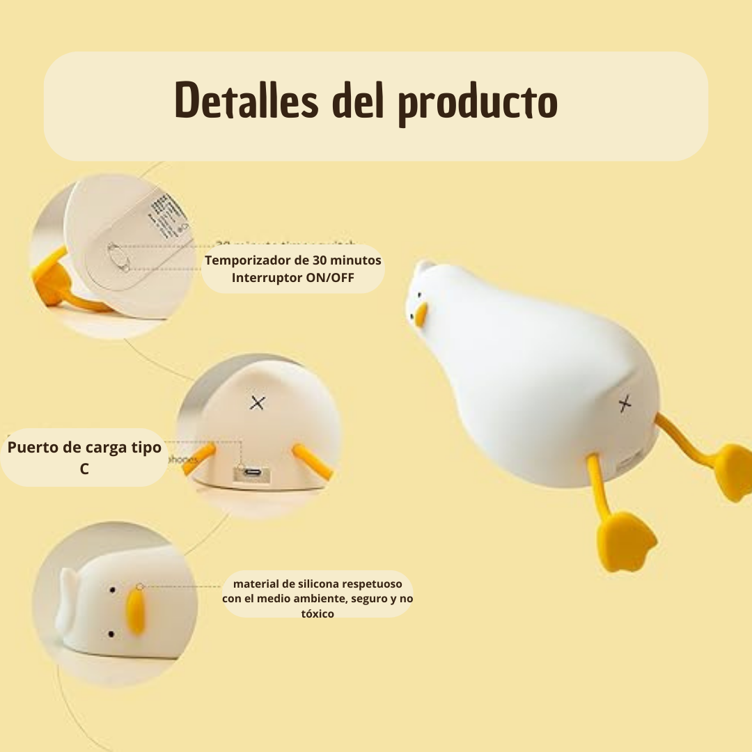 Lámpara Patito Con soporte para móvil